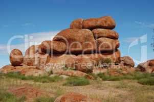 Red stones in Australia