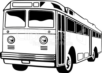 Tourist coach bus retro