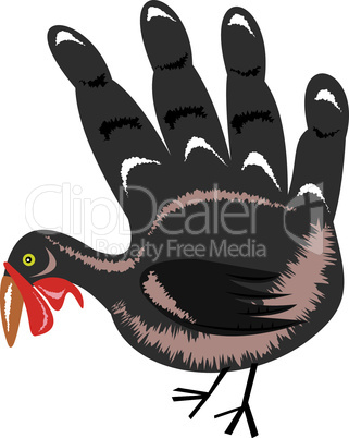 turkey hand retro