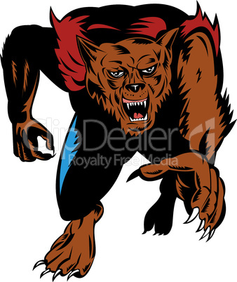 werewolf front claws retro