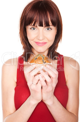 Woman With Large Muffin