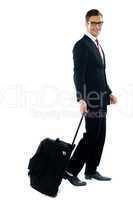 Corporate person leaving for business meeting