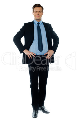 Portrait of a stylish young executive in business suit