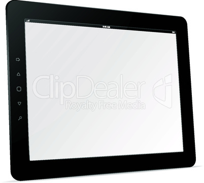 Vector tablet computer. Trendy Ipad theme