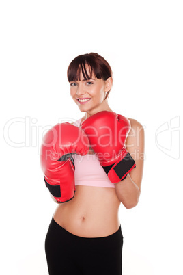 Happy Woman Boxer