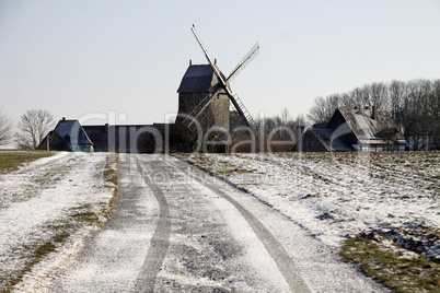 Bockwindmühle im Winter