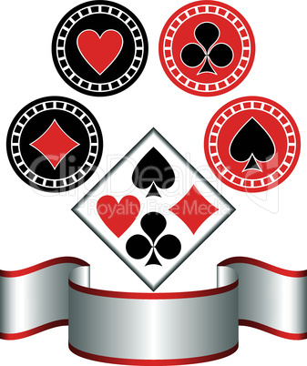 Symbols of playing cards.