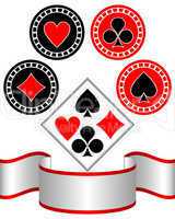Symbols of playing cards.