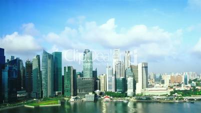 modern cityscape at daytime. Singapore. time lapse