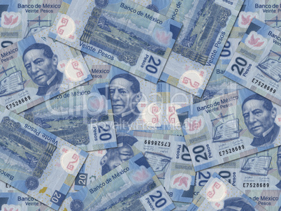 20 Mexican Pesos Background