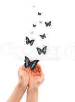 Hands with Butterflies