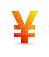 Orange Yen Sign