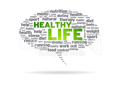 Speech Bubble - Healthy Life