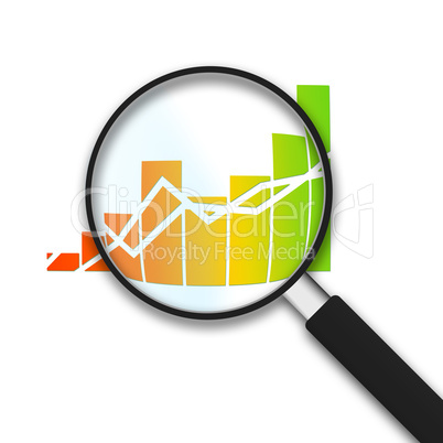 Magnifying Glass - Business Graph