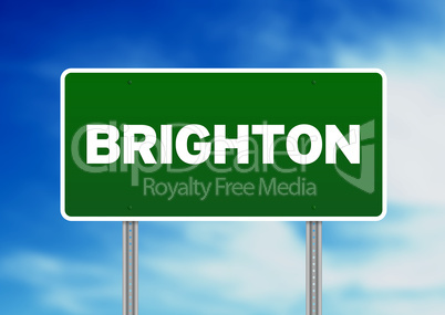 Green Road Sign -  Brighton, England