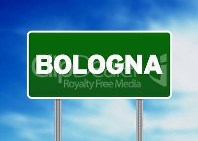 Green Road Sign - Bologna, Italy