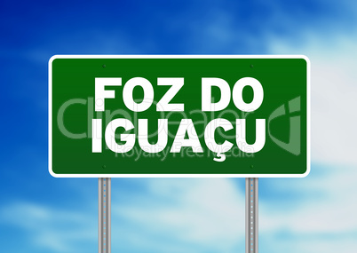 Green Road Sign -  Foz do Iguacu, Brazil