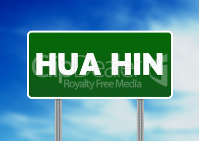 Green Road Sign - Hua Hin, Thailand