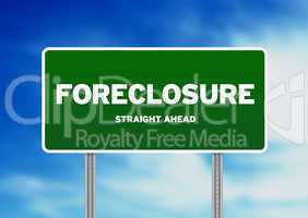 Green Road Sign - Foreclosure