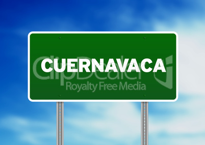Green Road Sign - Cuernavaca, Mexico