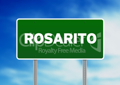 Green Road Sign - Rosarito, Mexico