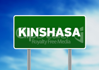 Green Road Sign - Kinshasa
