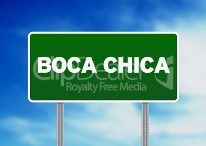 Green Road Sign - Boca Chica, Dominican Republic
