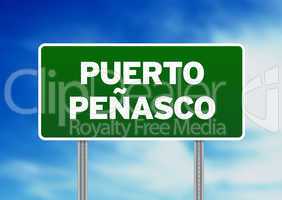 Green Road Sign - Puerto Peñasco