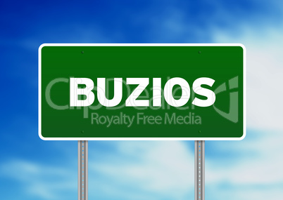 Green Road Sign - Buzios