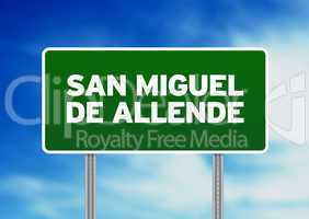 Green Road Sign - San Miguel de Allende