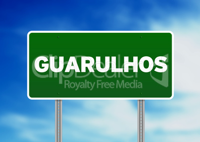 Green Road Sign - Guarulhos