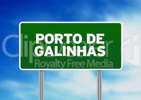 Green Road Sign - Porto de Galinhas