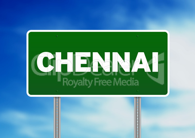 Green Road Sign - Chennai