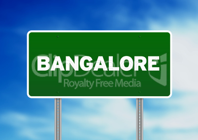 Green Road Sign - Bangalore