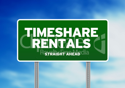 Green Road Sign - Timeshare Rentals