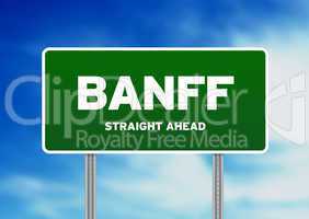 Green Road Sign - Banff