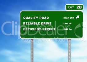 Quality, Reliable, Efficient Highway Sign