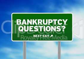 Bankruptcy Questions Road Sign