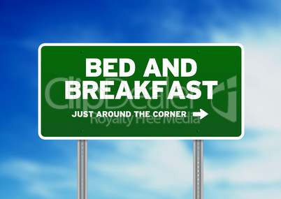 Bed & Breakfast Road Sign