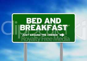 Bed & Breakfast Road Sign