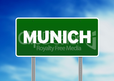 Munich Road Sign