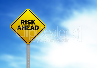 Risk Ahead Road Sign