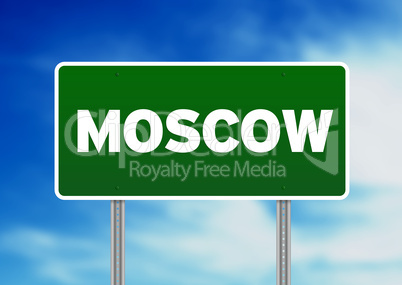 Moscow Road Sign