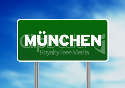 Munich Road Sign