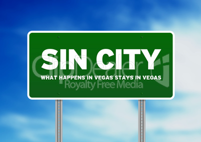 Sin City Highway Sign