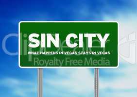 Sin City Highway Sign