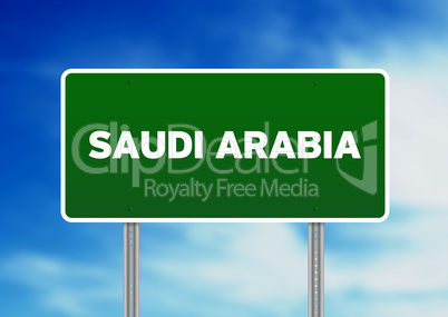 Saudi Arabia Highway Sign