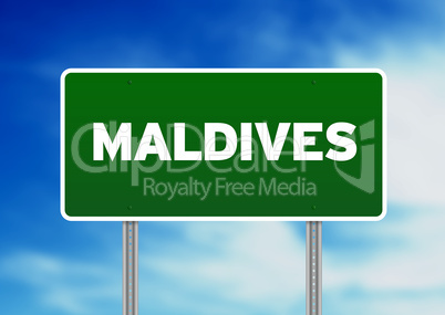 Maldives Highway Sign