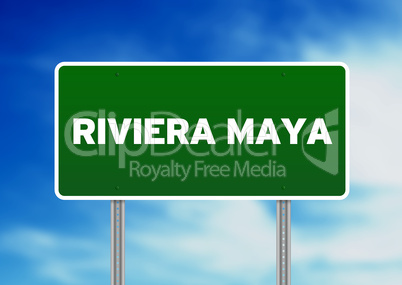 Riviera Maya Highway Sign