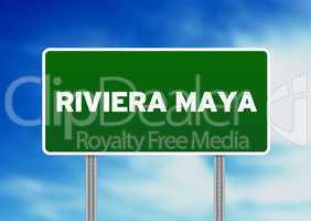 Riviera Maya Highway Sign